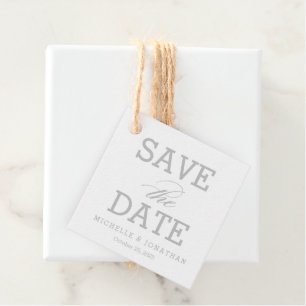 Simply Timeless EDITABLE COLOR Save The Date Favour Tags