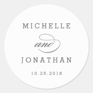 Simply Timeless Editable Colour Wedding Sticker