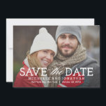Simply Timeless Photo Save The Date Card<br><div class="desc">Modern and stylish save the date cards from Berry Berry Sweet Designs. Visit our design showroom at WWW.BERRYBERRYSWEET.COM for more stylish stationery designs. Background colour is editable online.</div>