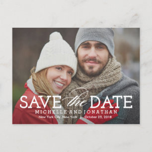 Simply Timeless Save The Date Postcard
