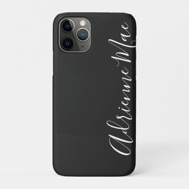 Simply Trendy Personalised Charcoal Grey Case-Mate iPhone Case (Back)