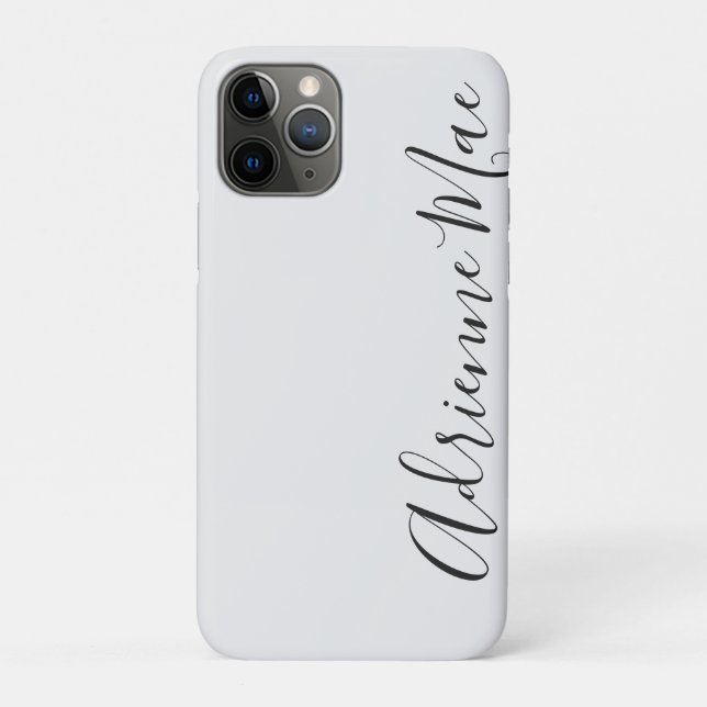 Simply Trendy Personalised White Silver Case-Mate iPhone Case (Back)