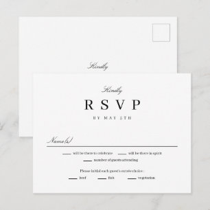 Simply United EDITABLE COLOR RSVP Reply Card
