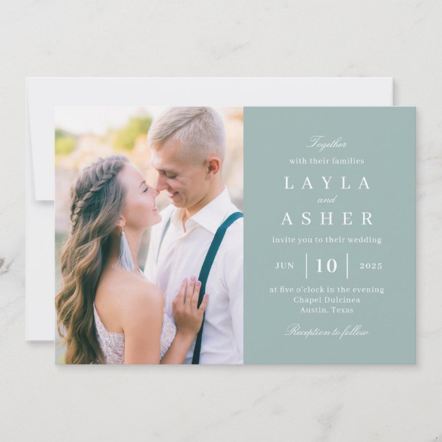 Simply United Photo Wedding Invitation SUN (Front)