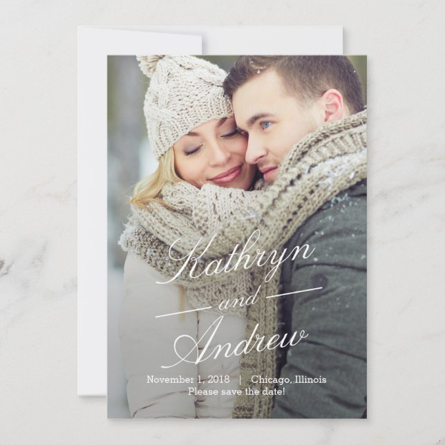Simply Us Photo Save The Date Cards (Front)
