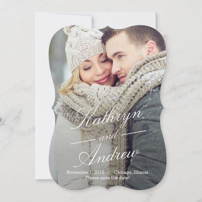 Simply Us Photo Save The Date Cards (Front)