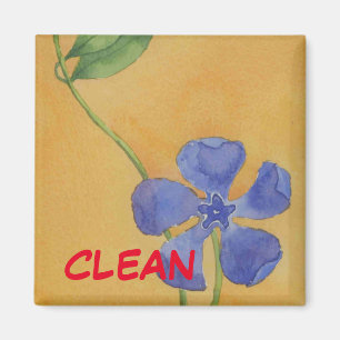 "Simply Vinca" Clean Dishwasher Status Magnet