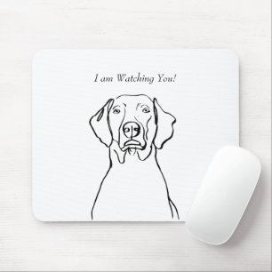 Simply Weimaraner: Personalise Your Message! Mouse Mat