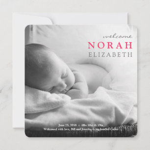 Simply Welcome   Baby Announcement