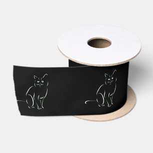 Simply White Kitty Cat Satin Ribbon