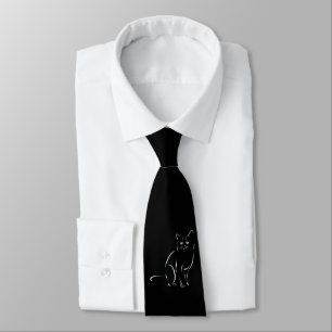 Simply White Kitty Cat Tie