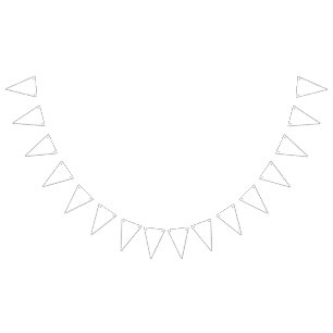 Simply White Solid Colour Personalise It Custom Bunting