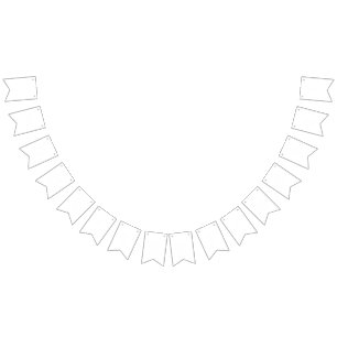 Simply White Solid Colour Personalise It Custom Bunting