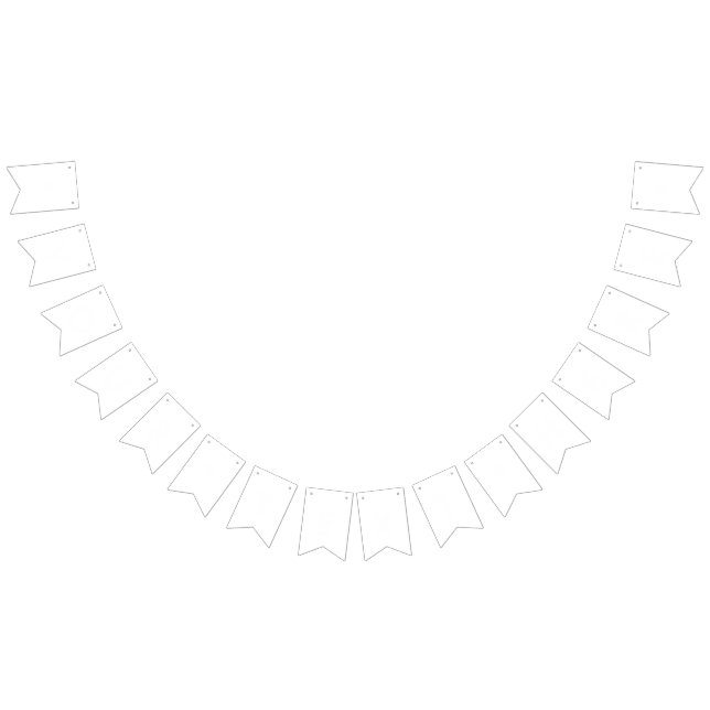 Simply White Solid Colour Personalise It Custom Bunting (All)