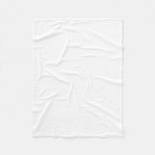 Simply White Solid Colour Personalise It Custom Fleece Blanket