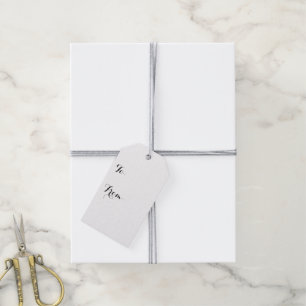 Simply White Solid Colour Personalise It Custom Gift Tags