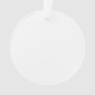 Simply White Solid Colour Personalise It Custom Ornament