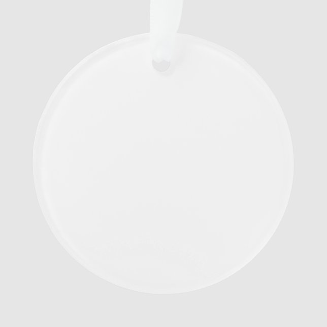 Simply White Solid Colour Personalise It Custom Ornament (Front)