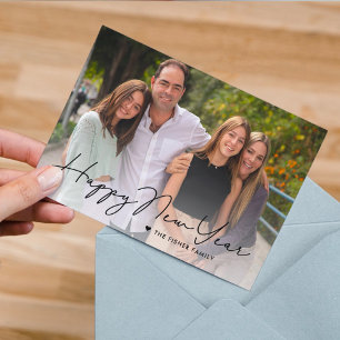 Simply Written Happy New Year Photo Card