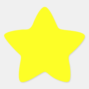 Simply Yellow Solid Colour Star Sticker