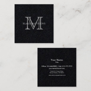 Simply Your Own Personalise It Monogram Square Business Card