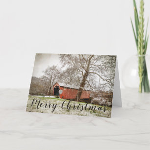 Simpson Creek Covered Bridge Merry Christmas Card