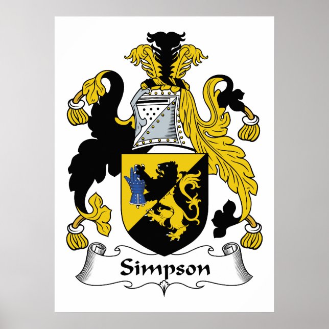 Simpson Family Crest Poster (Front)