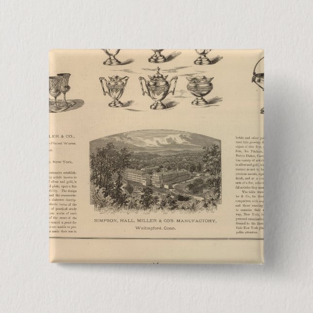 Simpson, Hall, Miller and Traveller's Company 15 Cm Square Badge (Front)