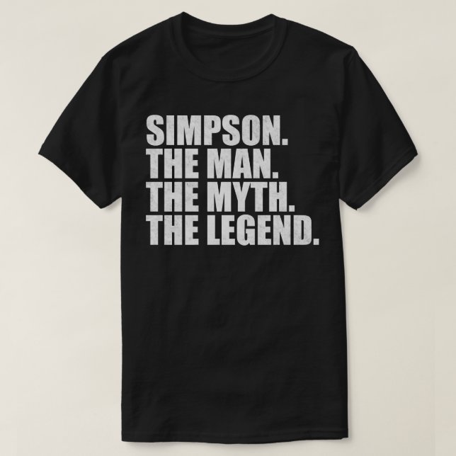 SimpsonSimpson Family name Simpson last Name Simps T-Shirt (Design Front)