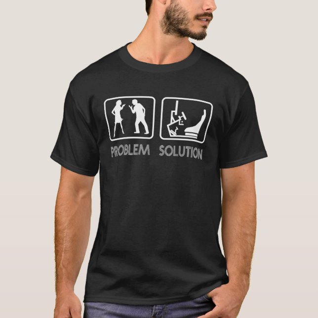 SimRacing  Problem and Solution Gaming and Racing T-Shirt (Front)