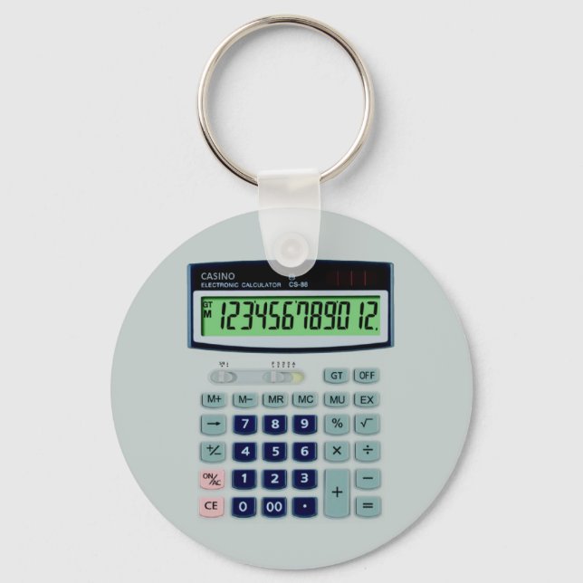 Simulated Calculator Key Ring (Front)