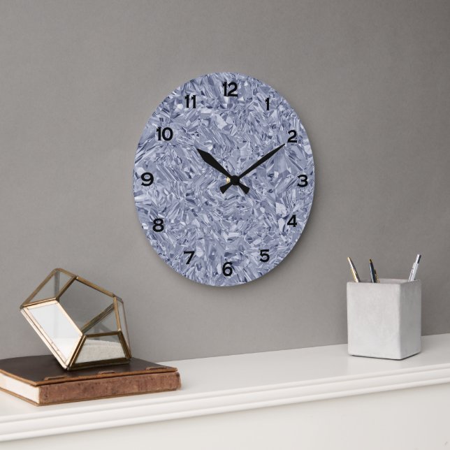 Simulated Crushed Diamond Gems   Large Clock (Office)