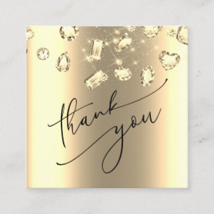 simulated foil thank you card