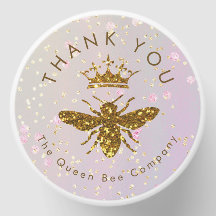 simulated glitter bee thank you