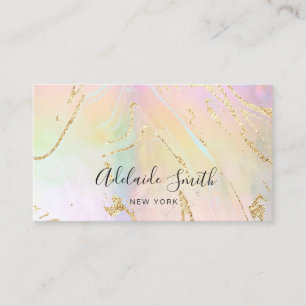 simulated glitter on FAUX iridescent effect Business Card