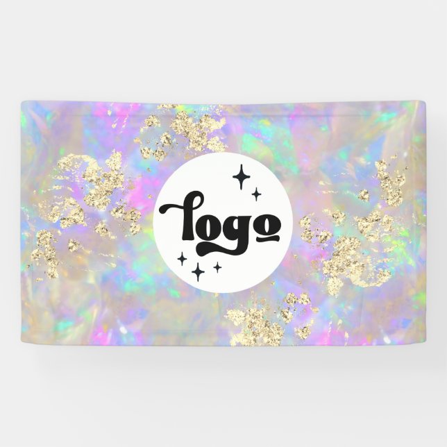 simulated glitter on faux iridescent opal banner (Horizontal)
