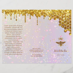 simulated glitter queen bee brochure
