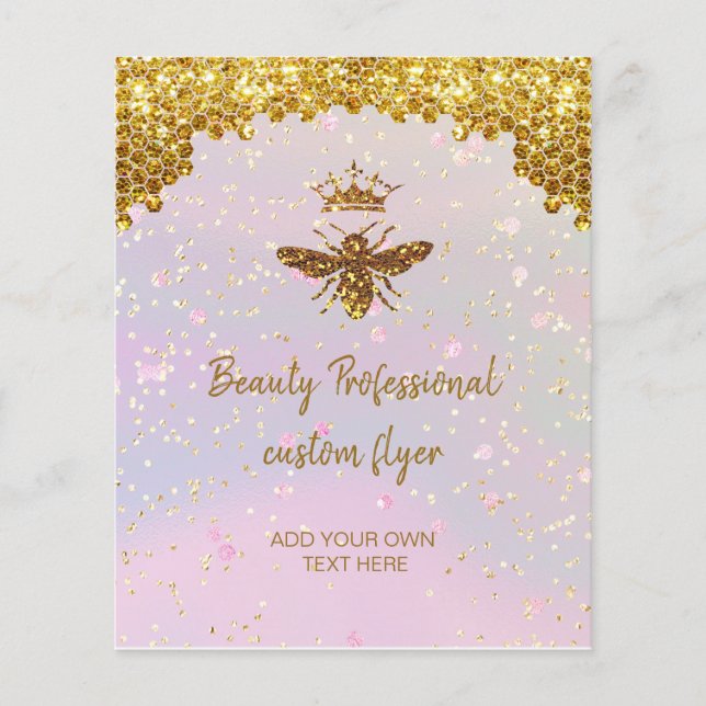 simulated glitter queen bee flyer (Front)
