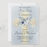 simulated gold foil Holy Cross First Communion