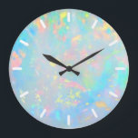 simulated holographic opal large clock<br><div class="desc">please note the holographic effect is not real,  but just simulated</div>