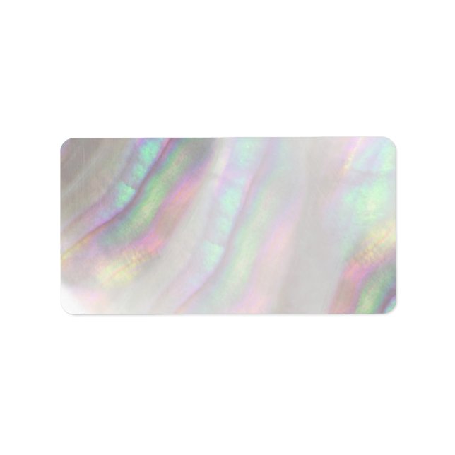 simulated iridescent shell label (Front)