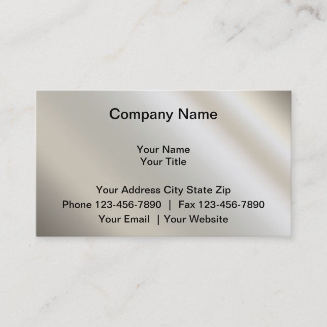 Simulated Metal Business Cards (Front)