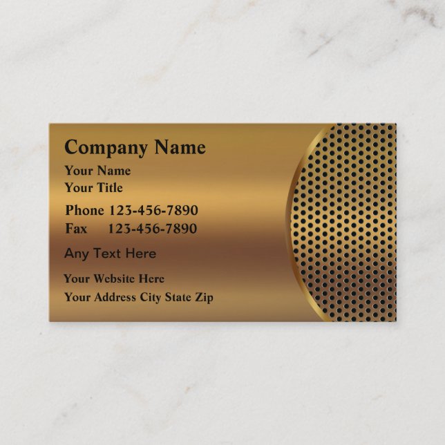 Simulated Metal Business Cards (Front)