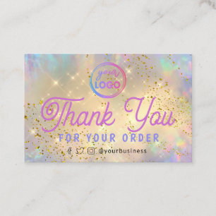 simulated sparkle thank you card
