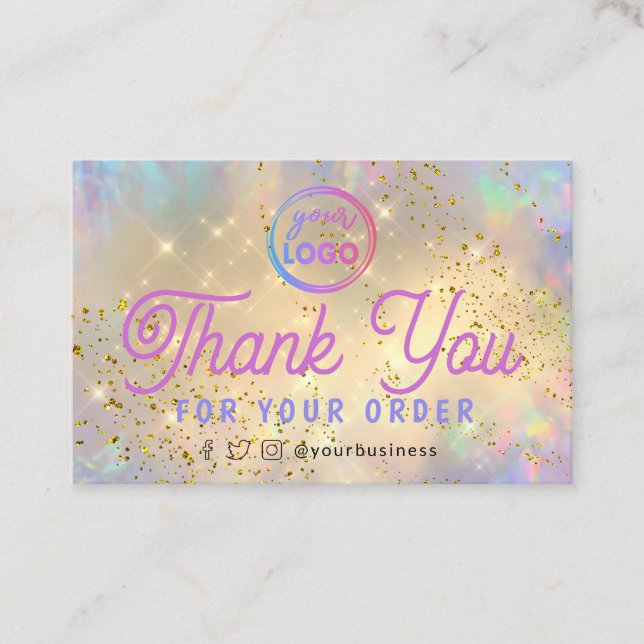  simulated sparkle thank you card (Front)