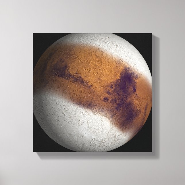 Simulated view of Mars Canvas Print (Front)