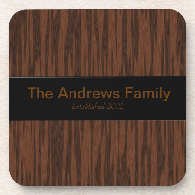 Simulated Walnut Coaster (Front)