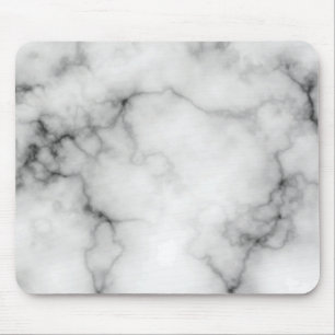 Simulated White and Black Marble Mouse Mat