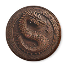 Simulated Wood Carving Dragon
