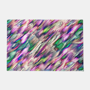 Simulating rock or stalagmite with flashy colours doormat